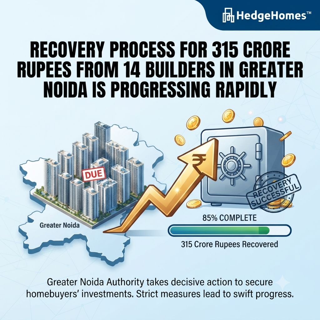 Recovery Process For 315 Crore Rupees From 14 Builders In Greater Noida