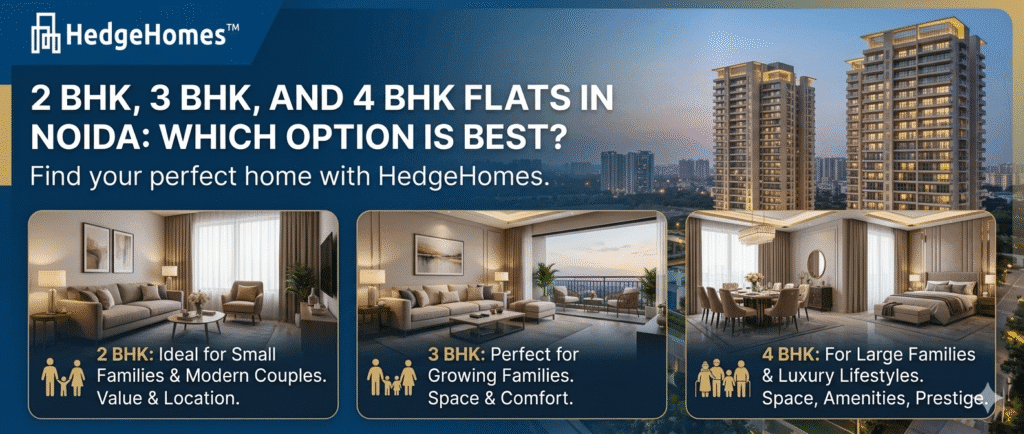 2 BHK, 3 BHK, and 4 BHK Flats in Noida
